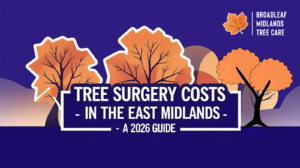 Tree removal cost in Leicestershire, east midlands 2026